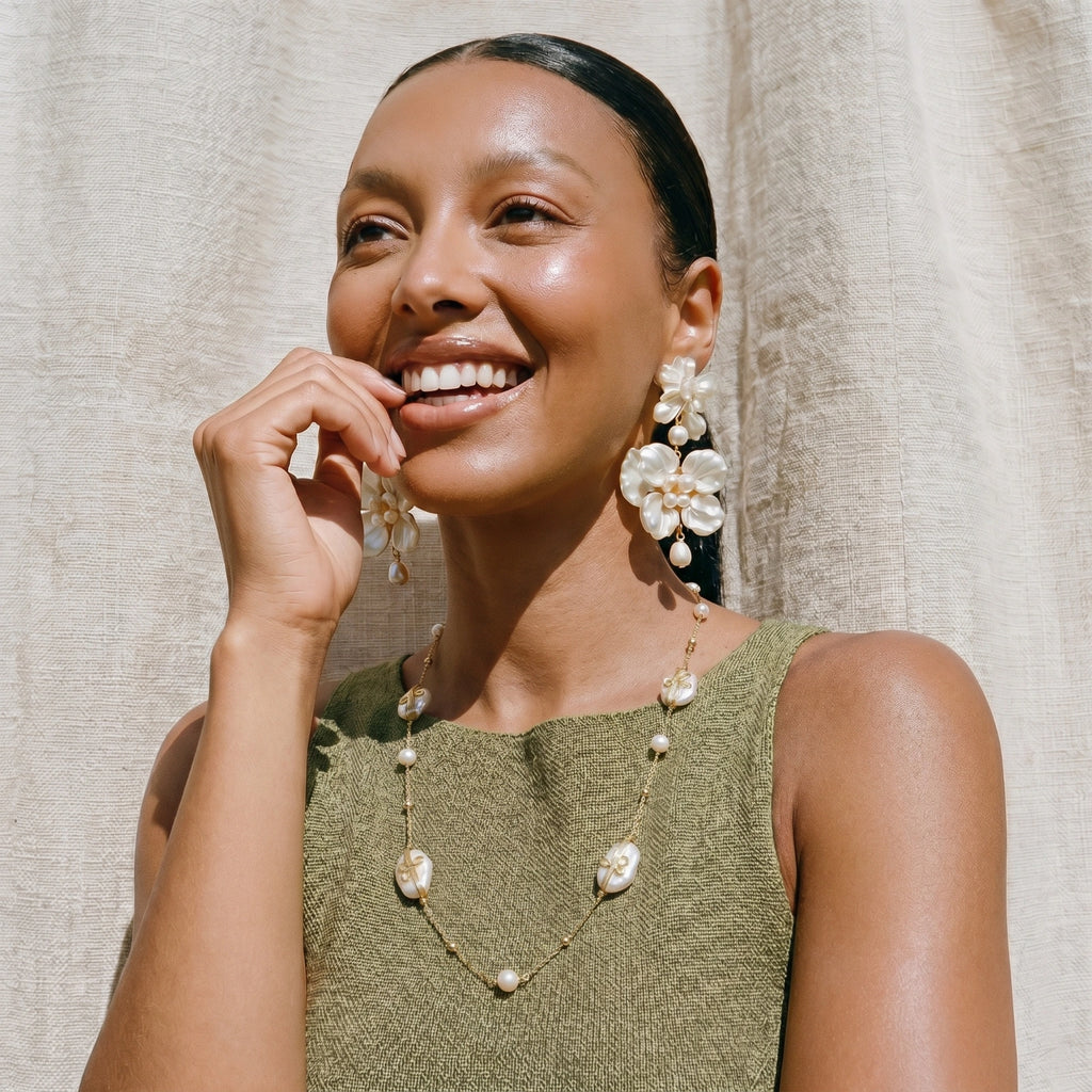 Baroque Pearl Garden Necklace by LUMÉ